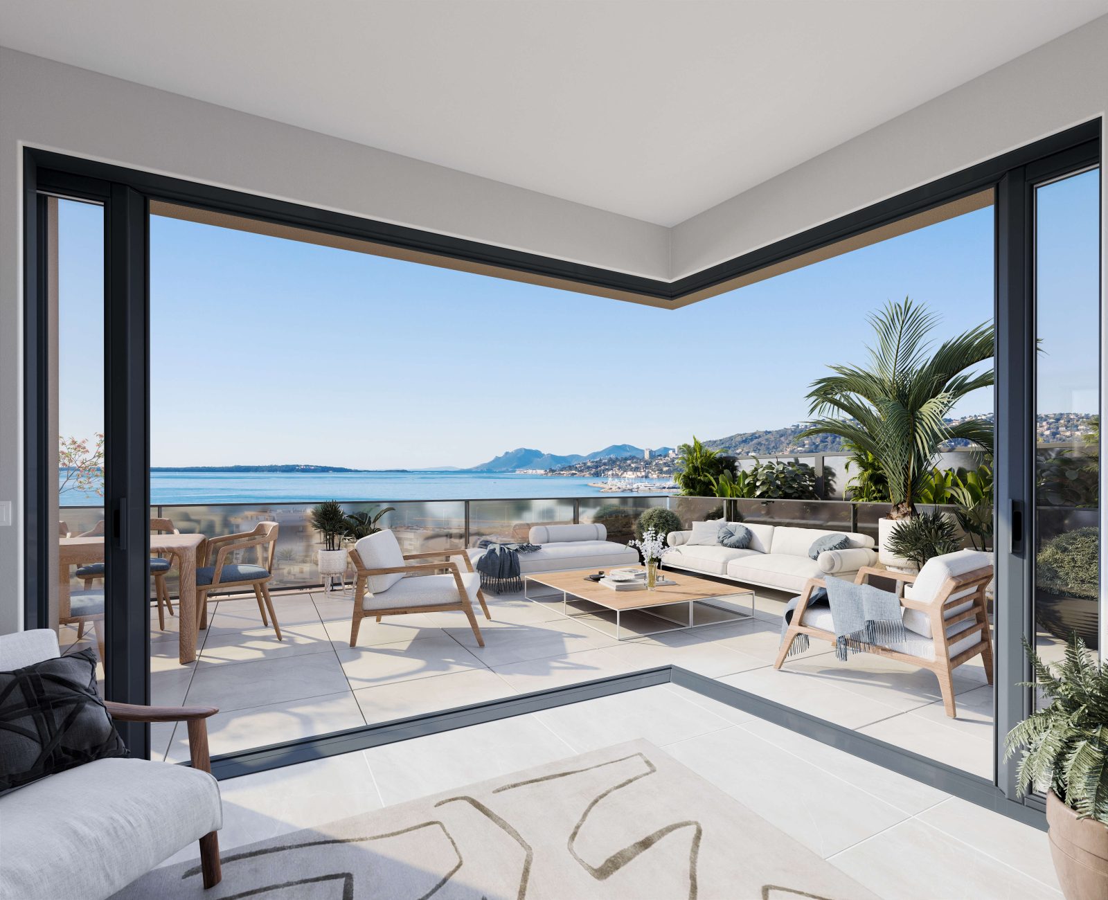 JUAN-LES-PINS – Penthouse with Sea View and Large Terrace in New Residence