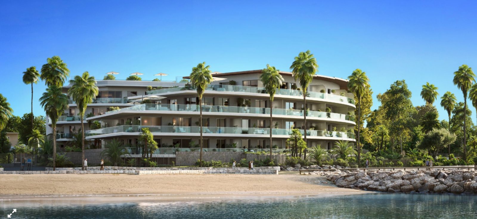 VILLENEUVE-LOUBET – Exclusive Beachfront Residence with Rooftop Pool